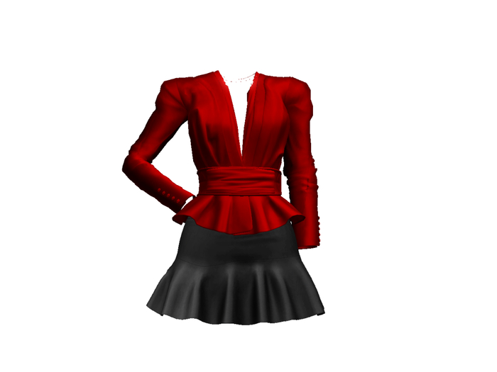 11 Jewelry Silk Dress set  Box / Ruby*