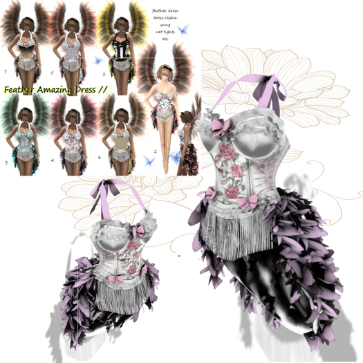 Feather Amazing Dress  NO.4
