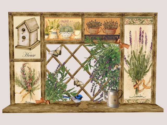 Wall Window with Bird