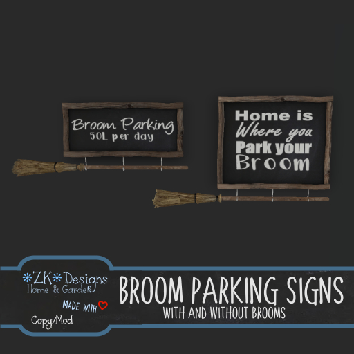 *ZK* Mesh Broom Parking Signs