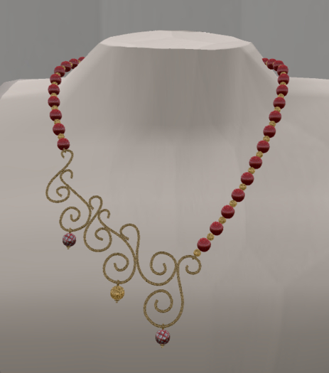 Splended Red & Gold  W/Resize
