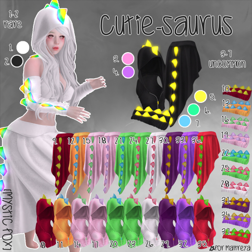 ::MF:: Cutie-saurus Hood :Strawb: #35