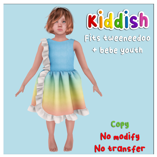 Kiddish Tweeneedoo and Bebe Youth Rainbow Ruffle Dress