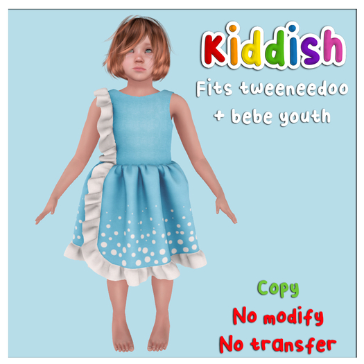 Kiddish Tweeneedoo and Bebe Youth Blue Fizz Ruffle Dress
