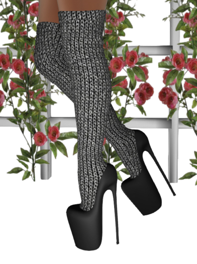 ::DC:: Linette Heel Thigh High Leg Warmer Socks