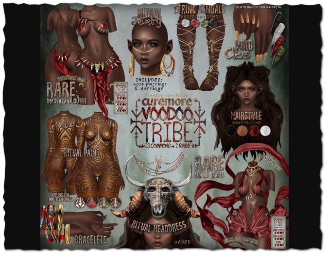 CUREMORE / Voodoo Tribe / Ngami / Drapes RARE