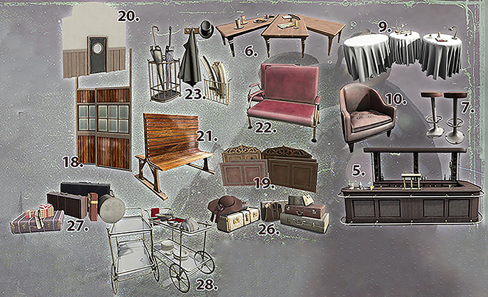 9 -DRD- AE - Train Car - Drape Table Set