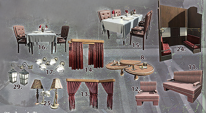 8 -DRD- AE - Train Car - Half Table Set