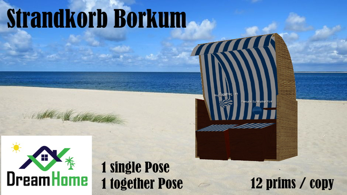 Beach Chair Borkum Blau