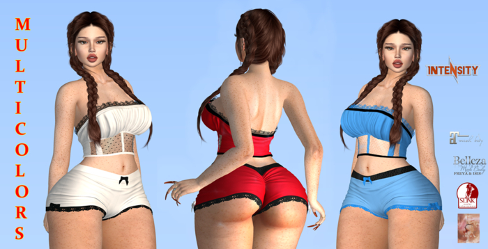 *INT* Top and Shorts Fatpack Multicolors