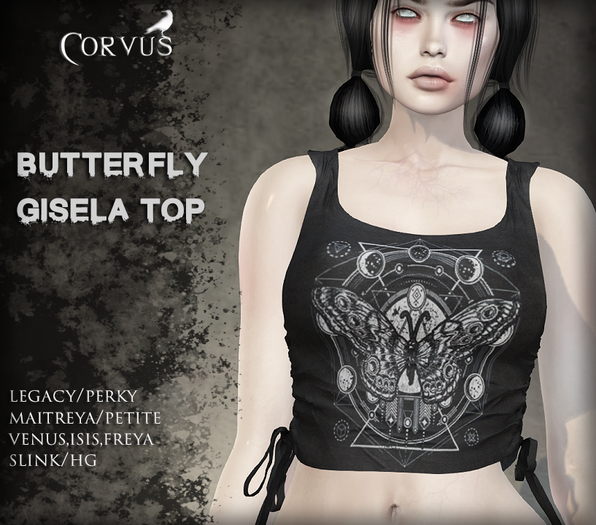 Corvus : Butterfly Gisela Top