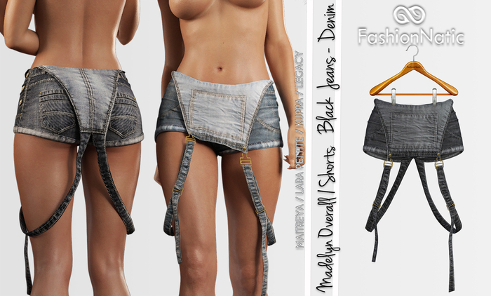 Madelyn Overall/Shorts Black Jeans - Denim - Maitreya Lara, Lara Petite, Kupra Original, Legacy - FashionNatic
