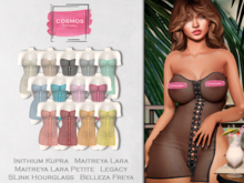 [COSMOS] Sarah Lace-Up Bodycon Dress Mesh / 13 Colors Fatpack