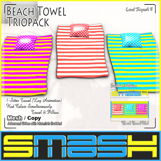 SMASH - Beach Towel (Triopack)