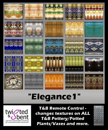 T&B Texture Changing Elegance1 Pottery Remote Control