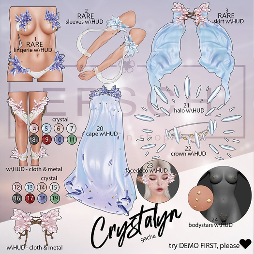 05. ERSCH - Crystalyn Gacha {Legacy} garters&anklets -blue-