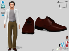 Dae Obj FBX Men's Brown Leather Formal Shoes Slink Male, Belleza Jake, Signature Gianni, Legacy