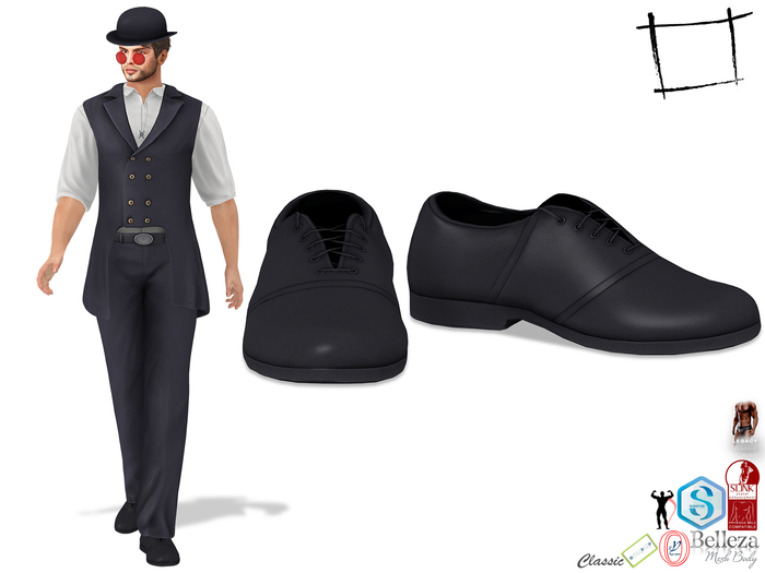 Men's Wild West Black Classic Shoes Slink Male, Belleza Jake, Signature Gianni, Onupup, Gamit, Adin