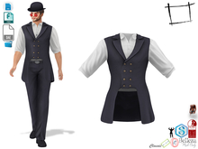 Dae Obj FBX Men's Steampunk Wild West Coat Slink Male, Belleza Jake, Signature