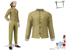 Men's Traditional Oriental Chinese Tang Suit Thangzhuang Jacket Slink Male, Belleza Jake, Signature 