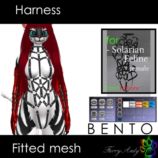 Furry Andy - Harness for Solarian Feline Female