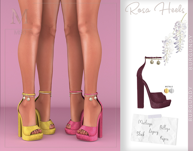 MISO - Rosa Heels [Burgundy]