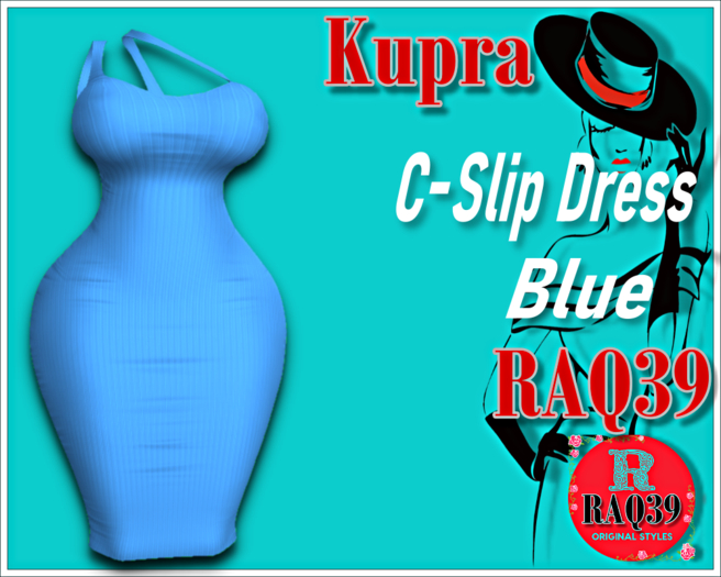 [R39] Kupra C-Slip Dress Blue