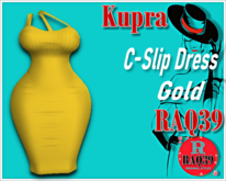 [R39] Kupra C-Slip Dress Gold