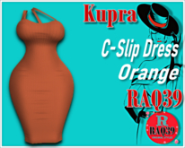 [R39] Kupra C-Slip Dress Orange
