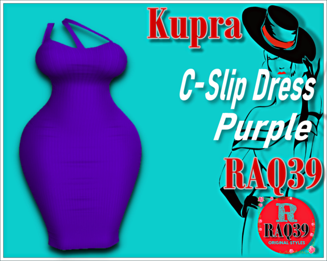[R39] Kupra C-Slip Dress Purple