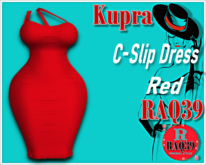 [R39] Kupra C-Slip Dress Red