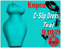 [R39] Kupra C-Slip Dress Teal