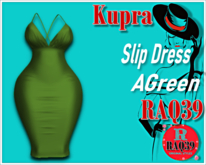 [R39] Kupra Slip Dress AGreen