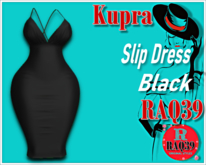 [R39] Kupra Slip Dress Black