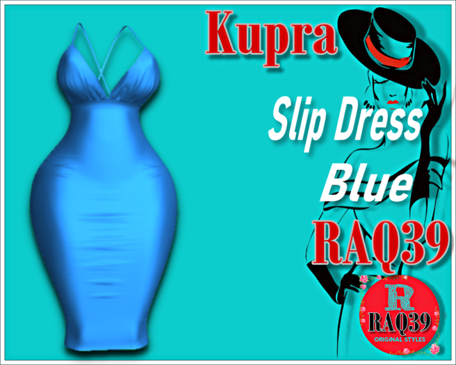 [R39] Kupra Slip Dress Blue