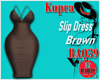 [R39] Kupra Slip Dress Brown