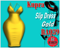 [R39] Kupra Slip Dress Gold