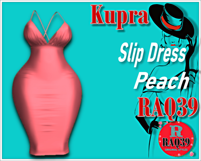 [R39] Kupra Slip Dress Peach