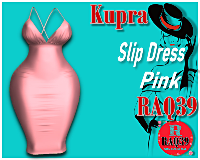 [R39] Kupra Slip Dress Pink