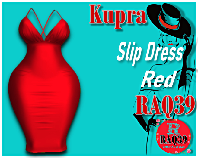 [R39] Kupra Slip Dress Red