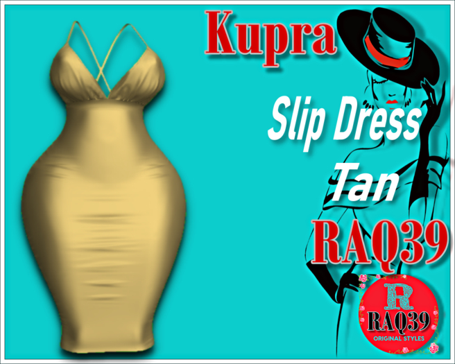 [R39] Kupra Slip Dress Tan