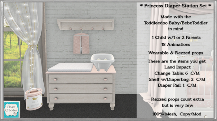 *CC* Princess Diaper Station   [boxed]