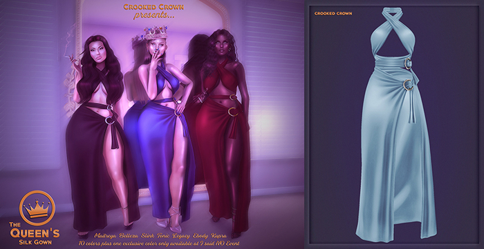 [CC] The Queen's Silk Gown [POWDER] - Mesh Avatars