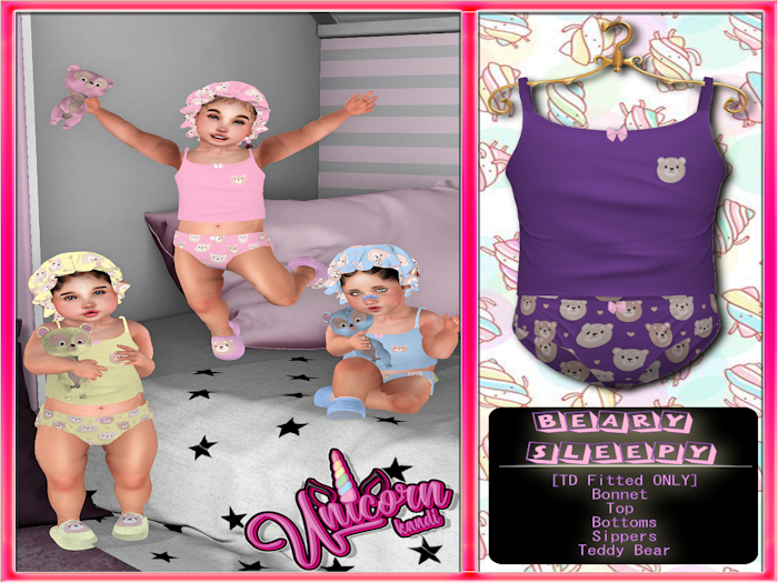 *Unicorn Kandi* Beary Sleepy Purple Package {add me}