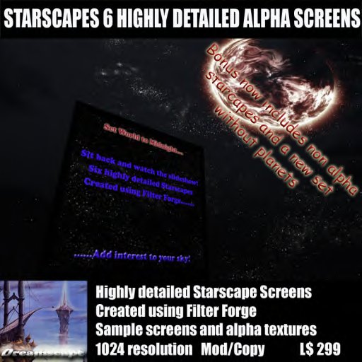 Dreamscape Starscapes Space Textures / Star Screens / Star textures