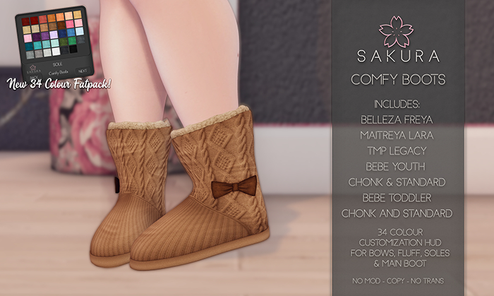 {Sakura} Comfy Boots - Fattpack