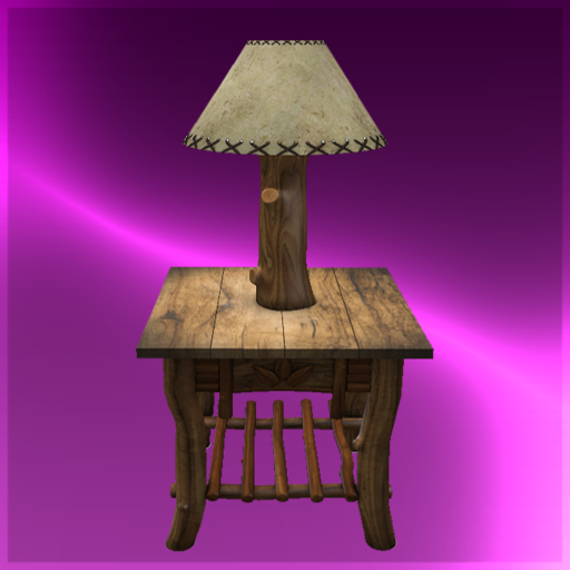 X-CLUSIVES ANIMATIONS: Amarillo Rustic End Table & Lamp (Decor)