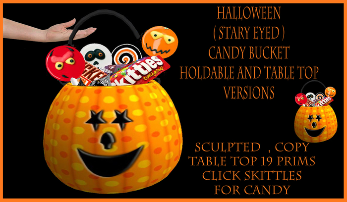 Halloween ( Stary Eyed  ) Candy Bucket