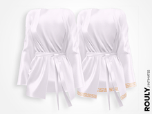 ROULY :: "Medusa" Silk Robe - White