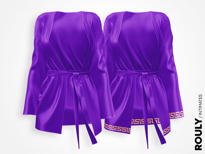 ROULY :: "Medusa" Silk Robe - Violet